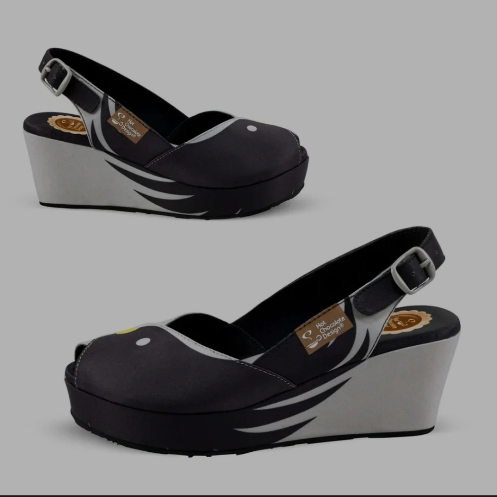 Hot Chocolate Design Black Birds Sandal - Picture 4 of 16